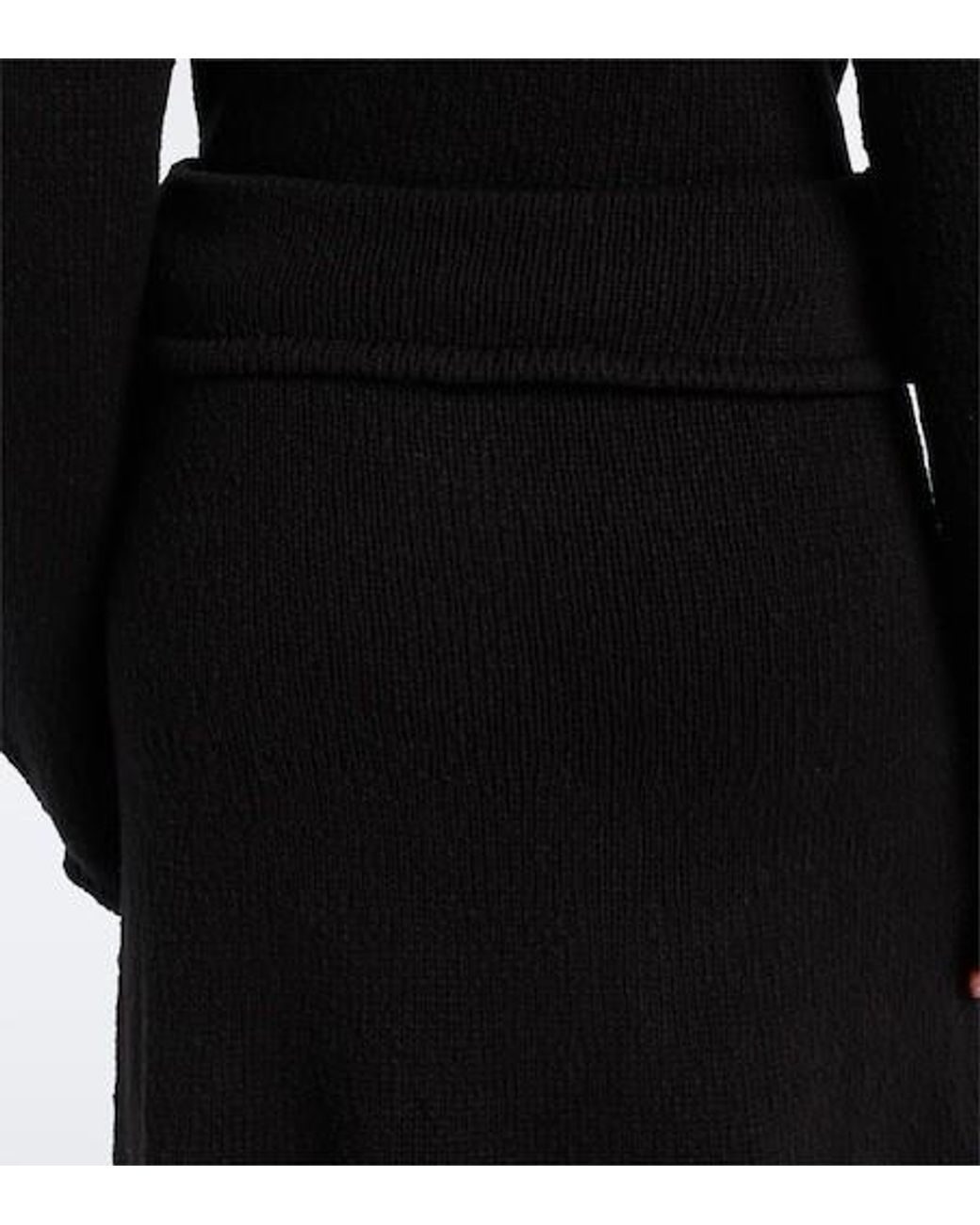 AYA MUSE Black Ken Cotton Midi Skirt