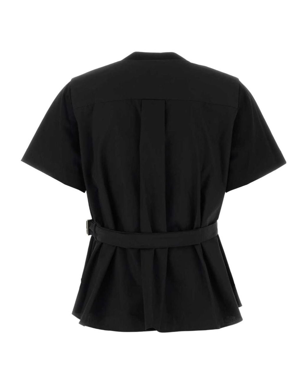 Sacai Black Layered Belted T-Shirt