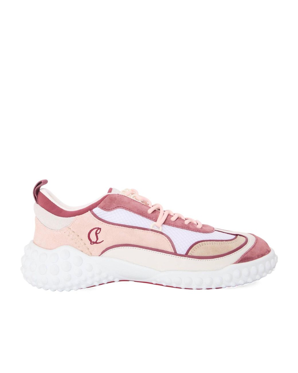 Christian Louboutin Pink Thick-Soled Sports Shoes