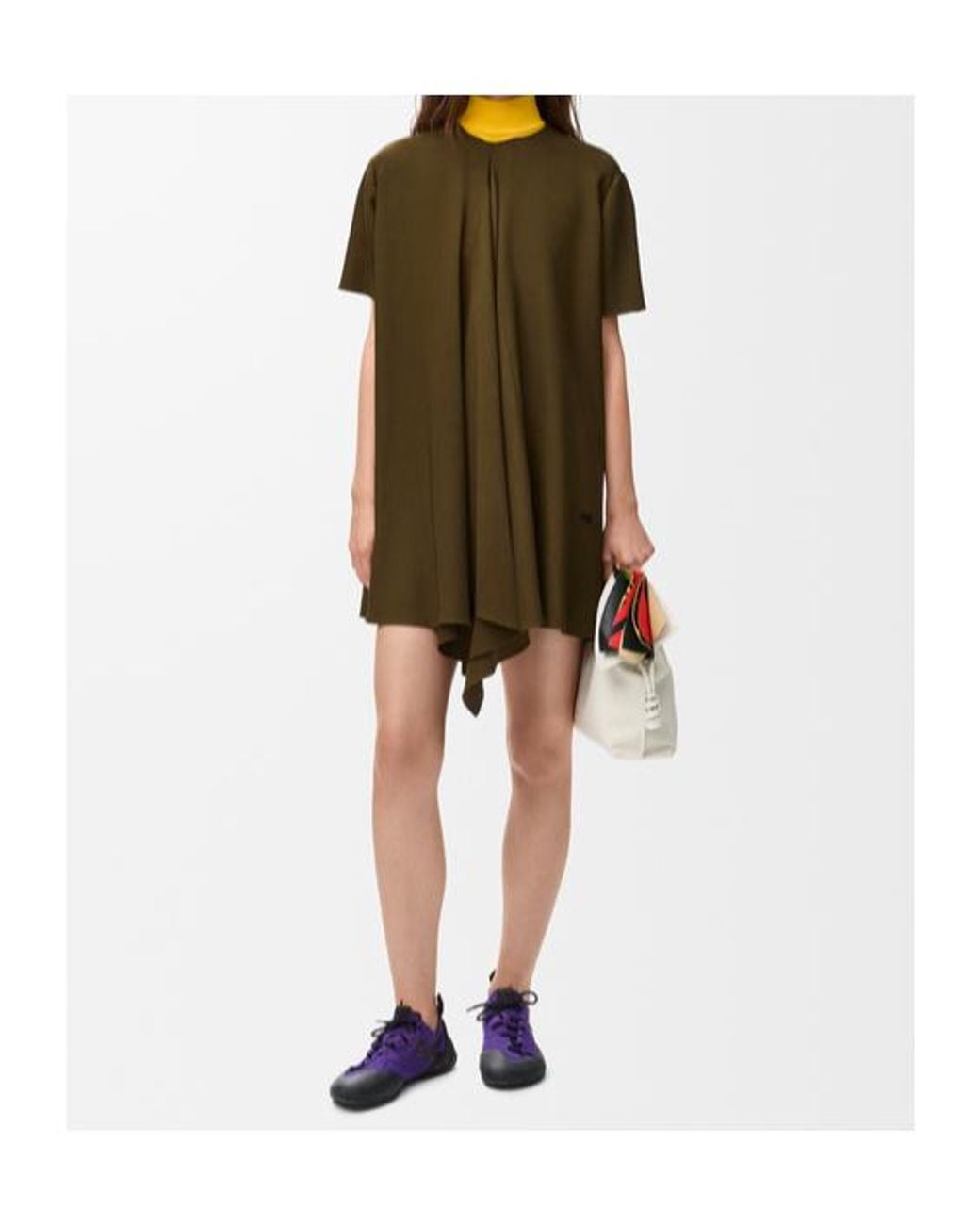 Loewe Green Short-Sleeved Dress