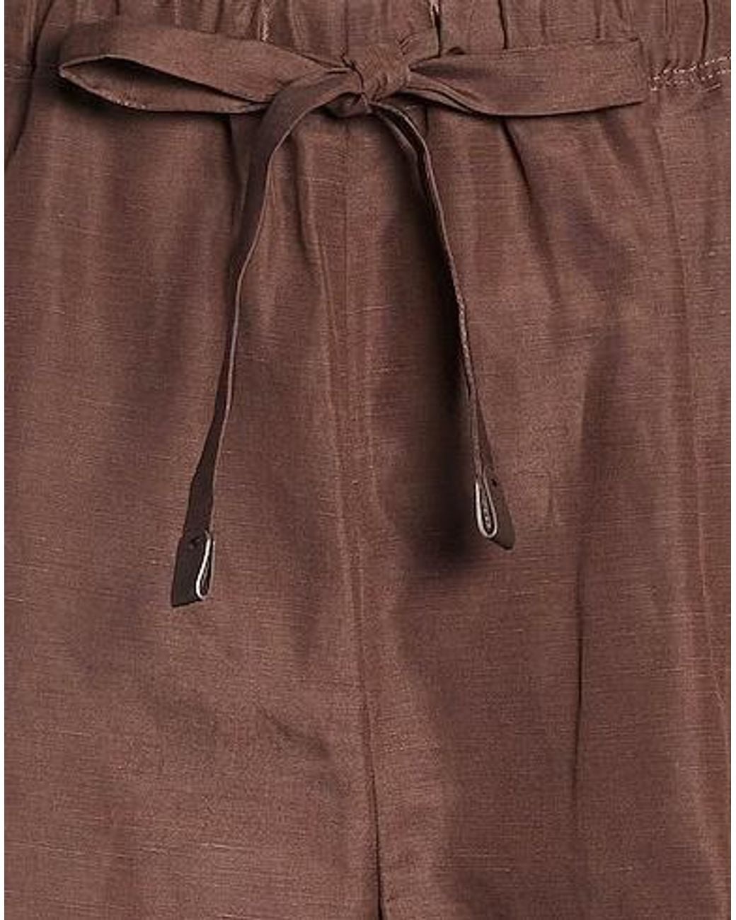 Max Mara Brown Lace-Up Bermuda Shorts