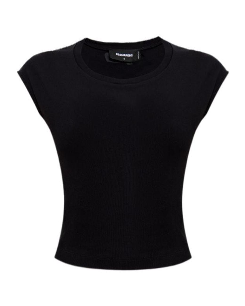 DSquared² Black ウィングスリーブ クロップドトップ