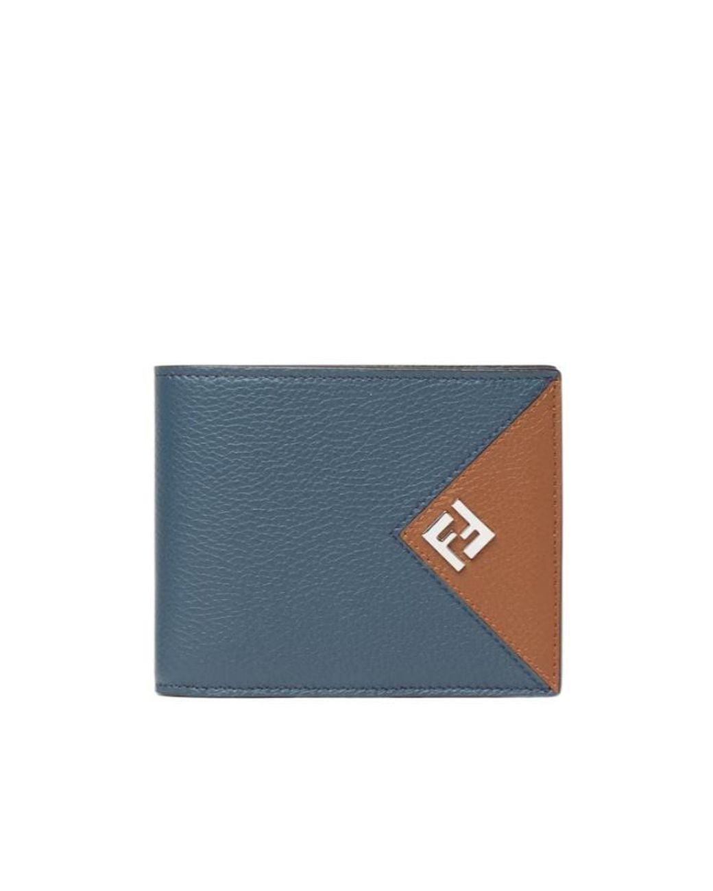 Fendi Blue Lui Bi-Fold Wallet for men