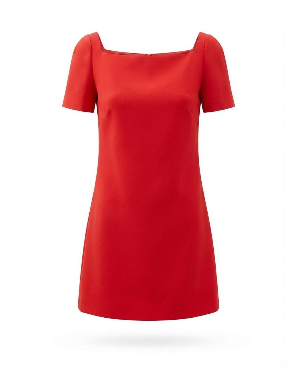 Valentino Red Sweetheart-Neck Minidress