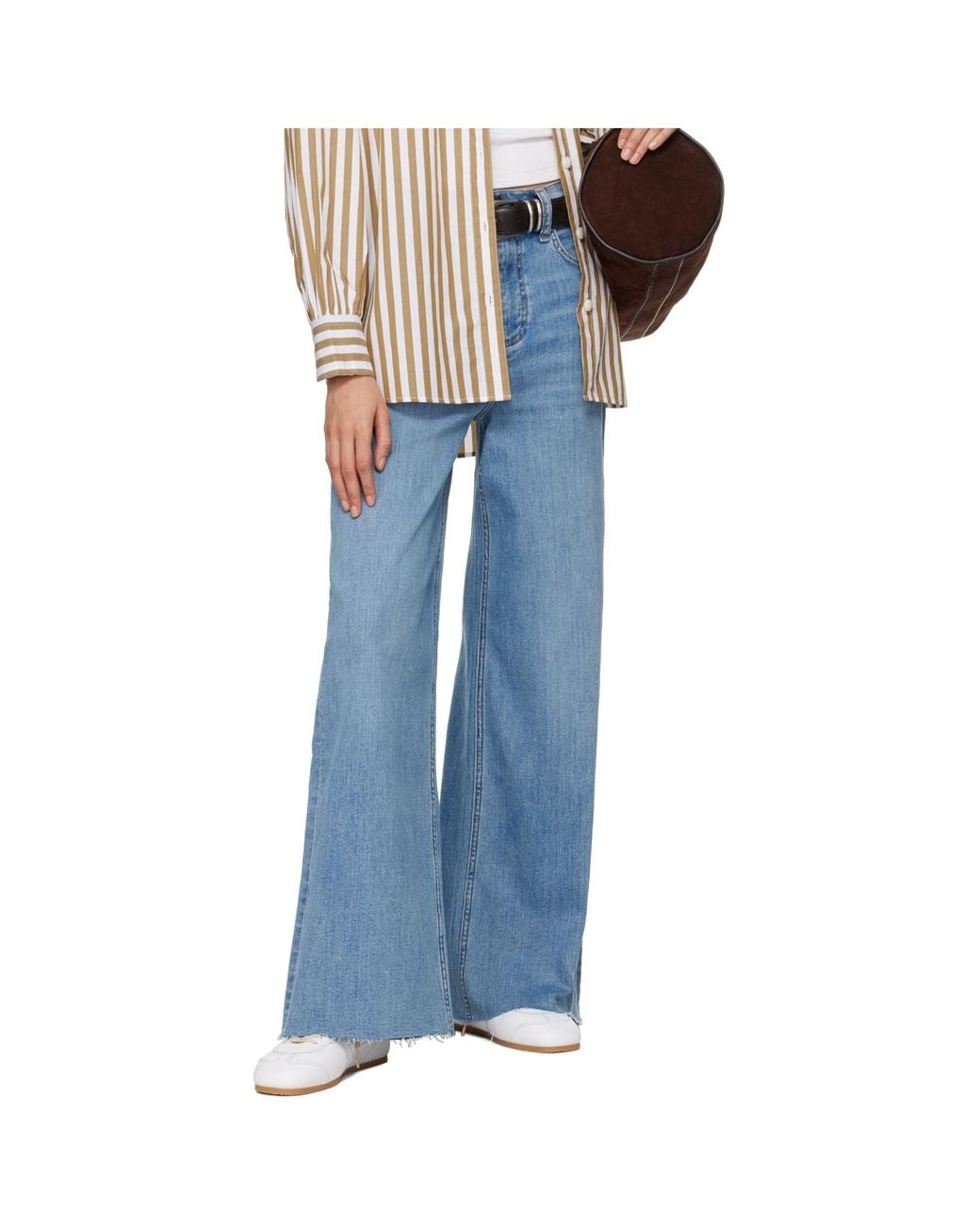 Rag & Bone Blue Logo-Patch Jeans