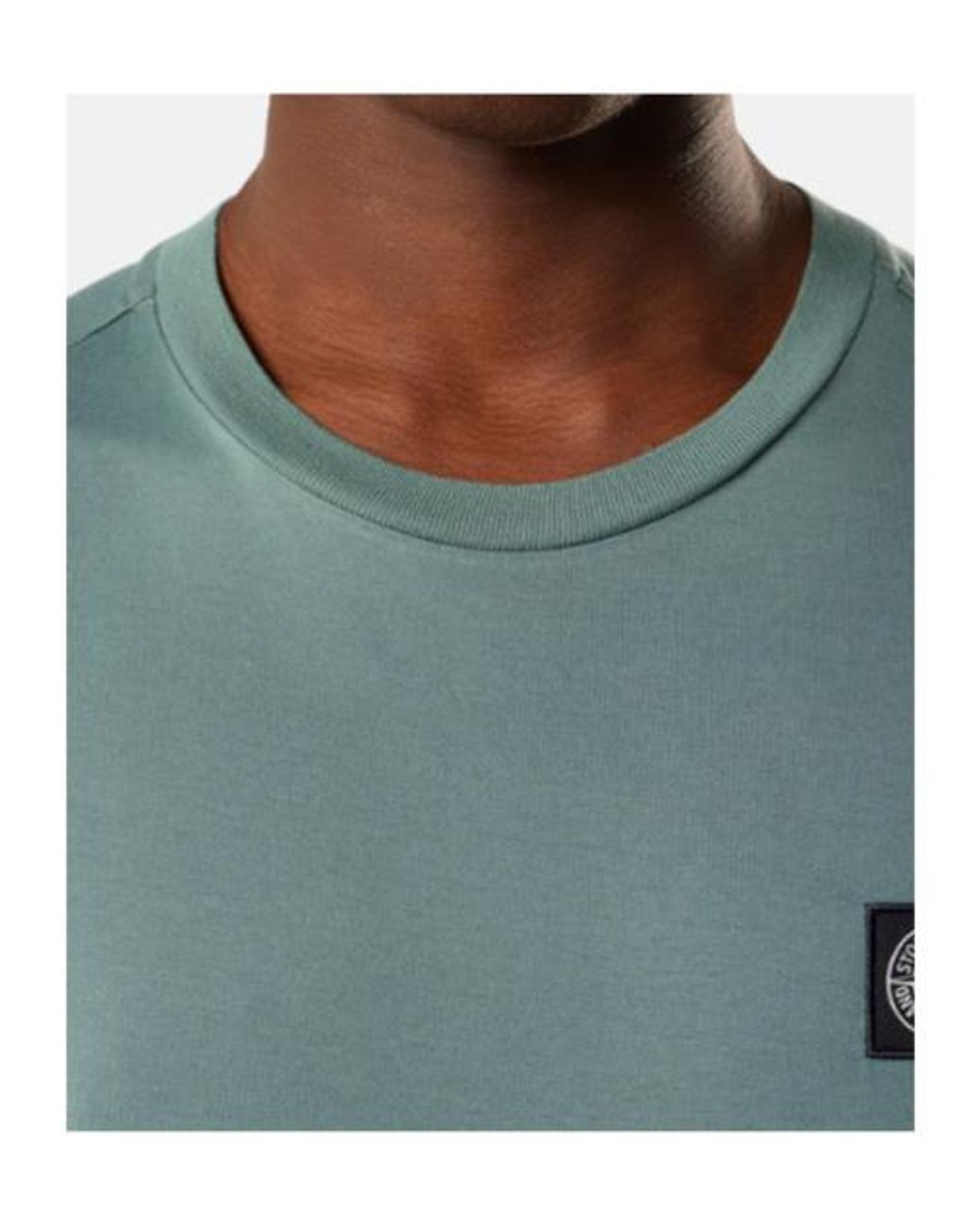 Stone Island Blue Compass Patch T-Shirt for men