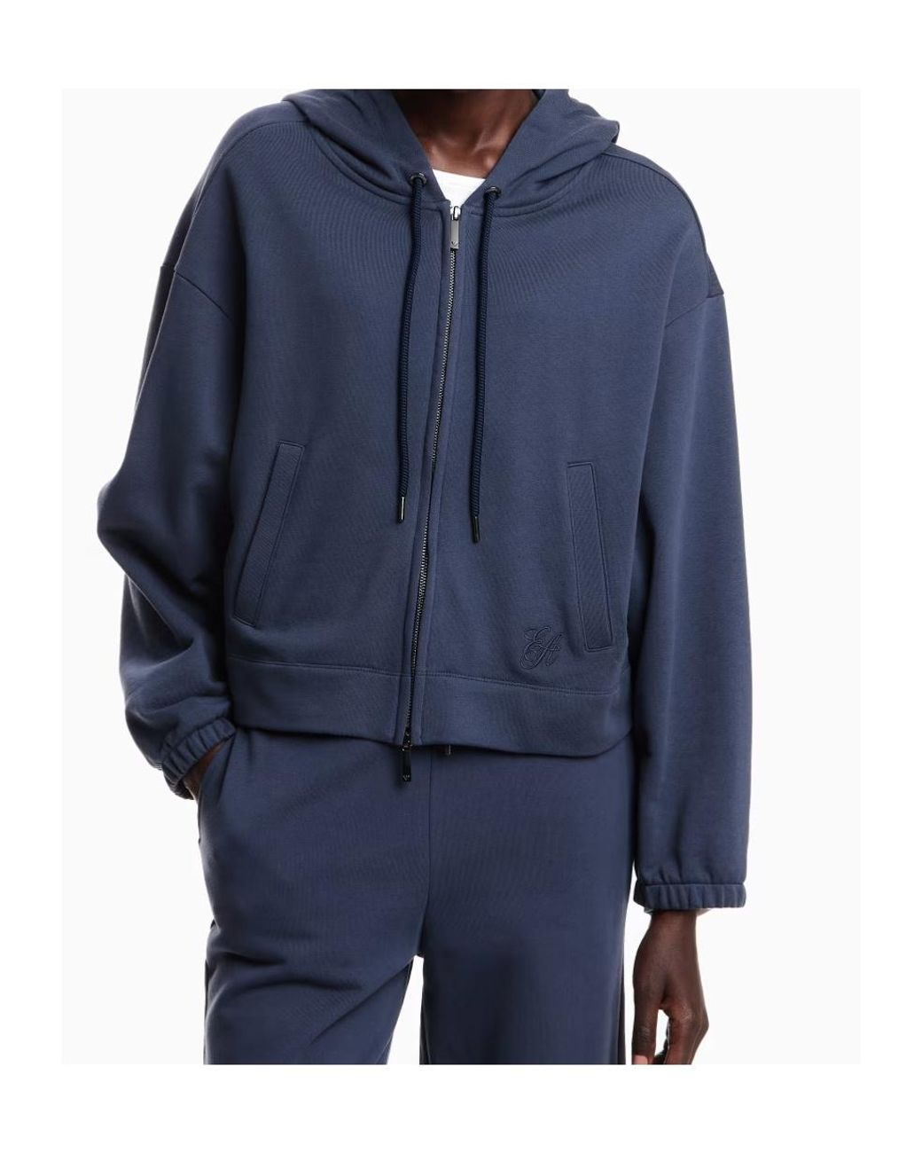Emporio Armani Blue Hooded Sweatshirt