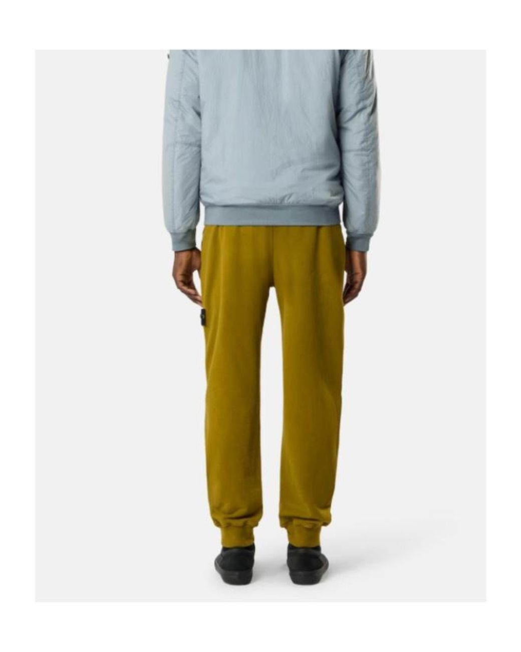Stone Island Green Regular-Fit Sweatpants With Ribbed Cuffs for men