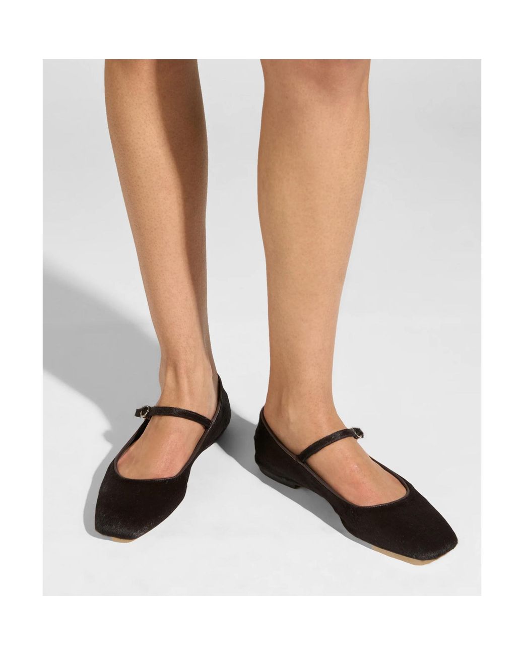 Aeyde Black A Pony Hair Flats