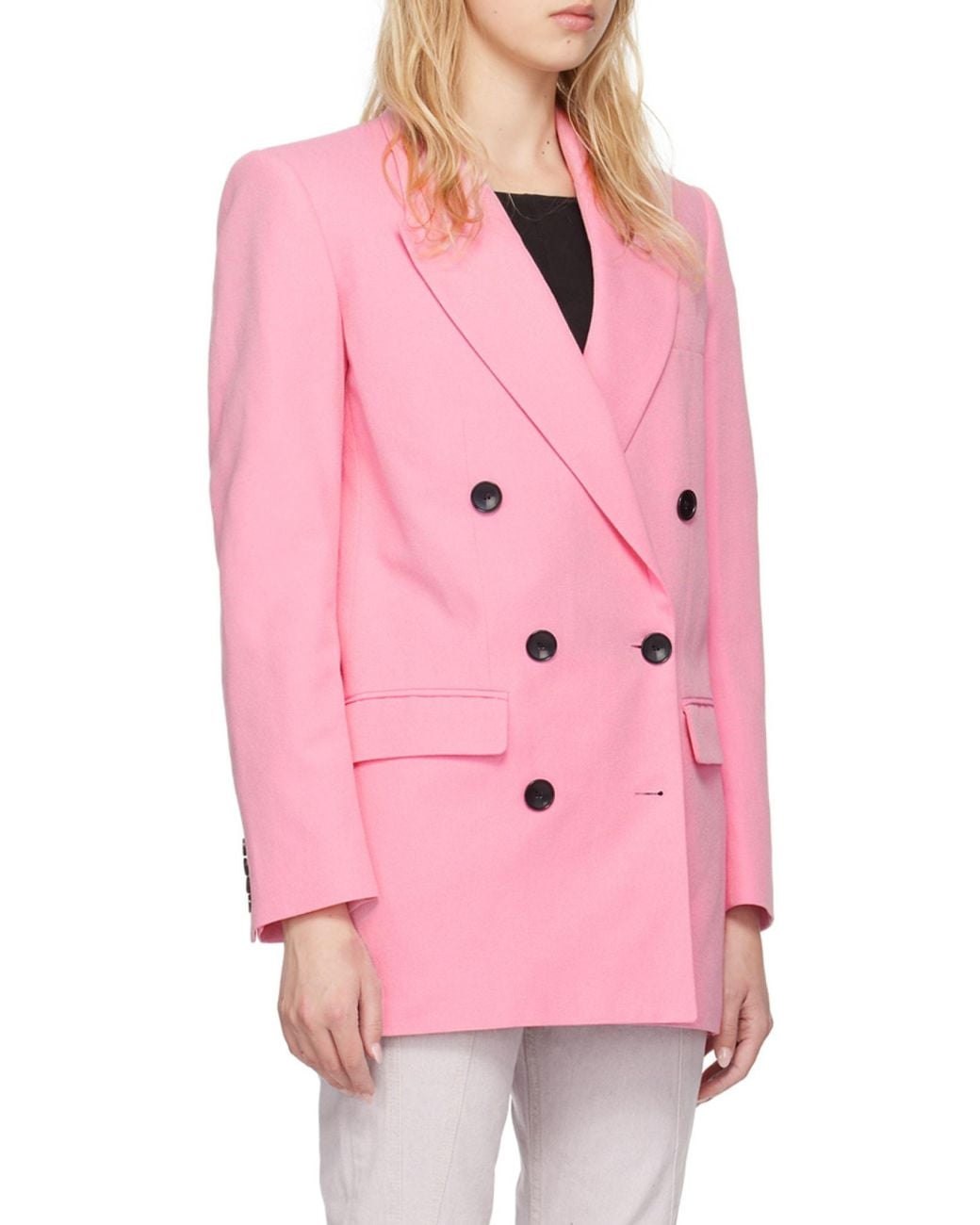 Isabel Marant Pink Wool Oversize Nevim Blazer
