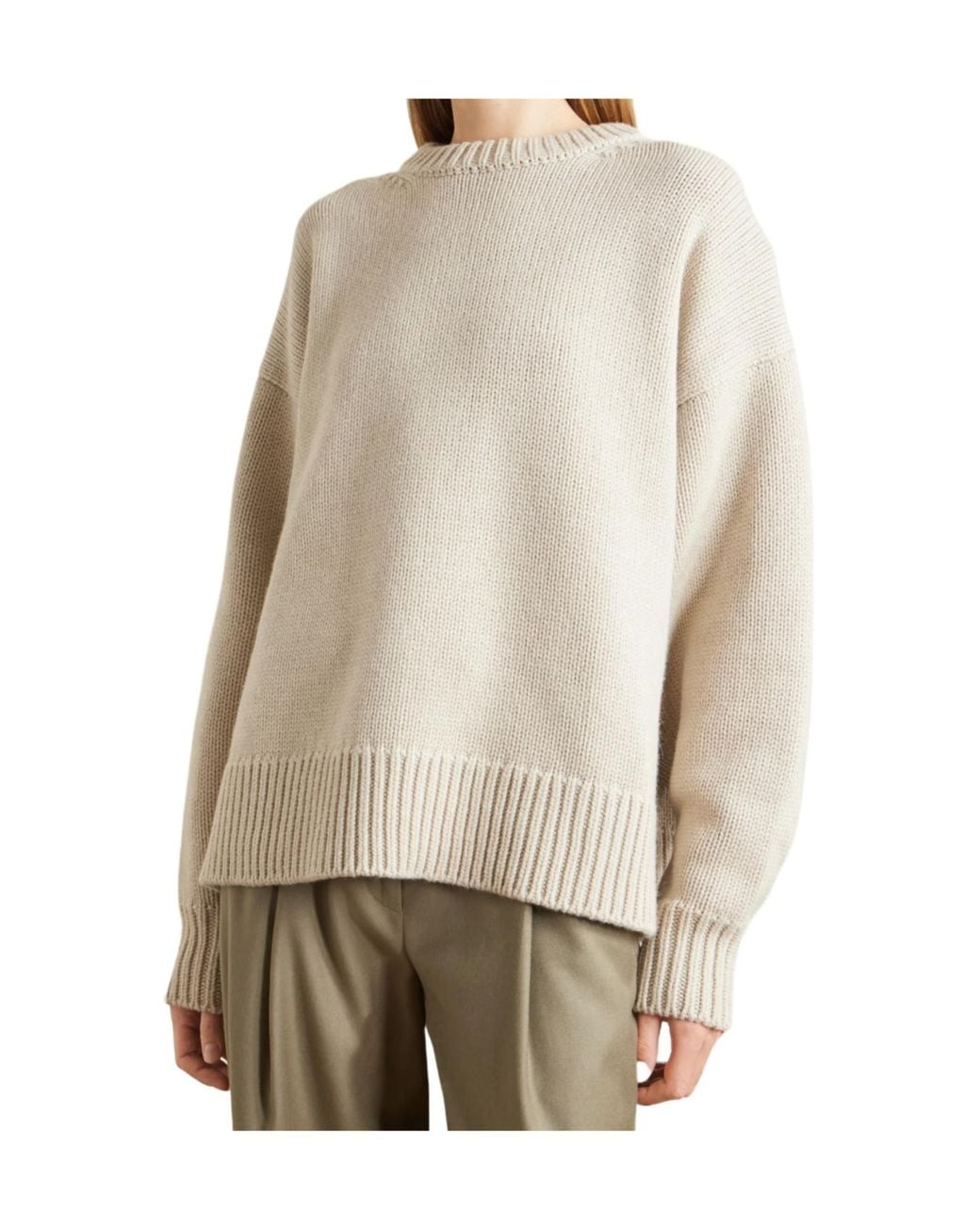 The Row White Essentials Ophelia Oversized Wool And Cashmere-Blend Sweater