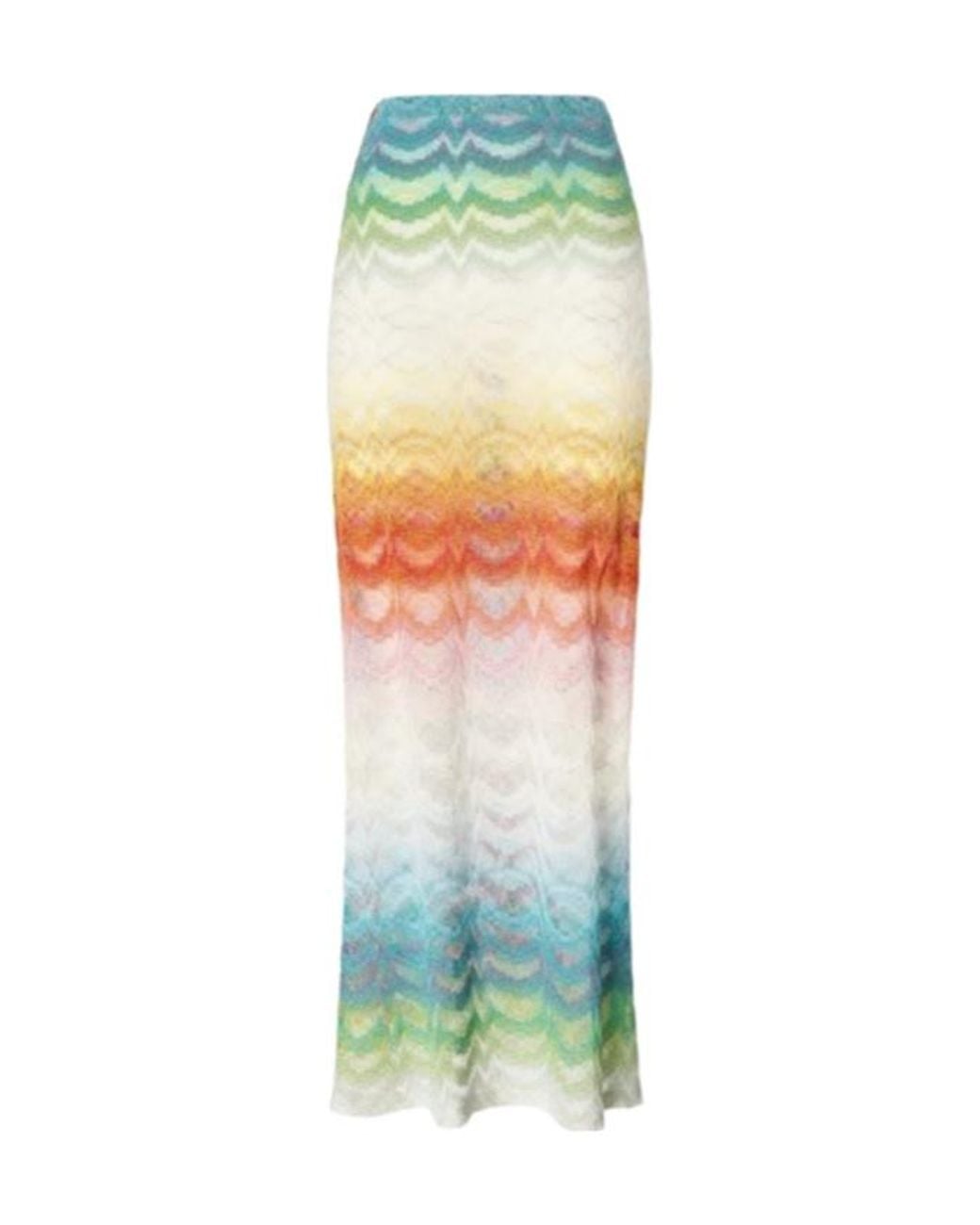 Missoni Green Chevron-Pattern Beach Skirt