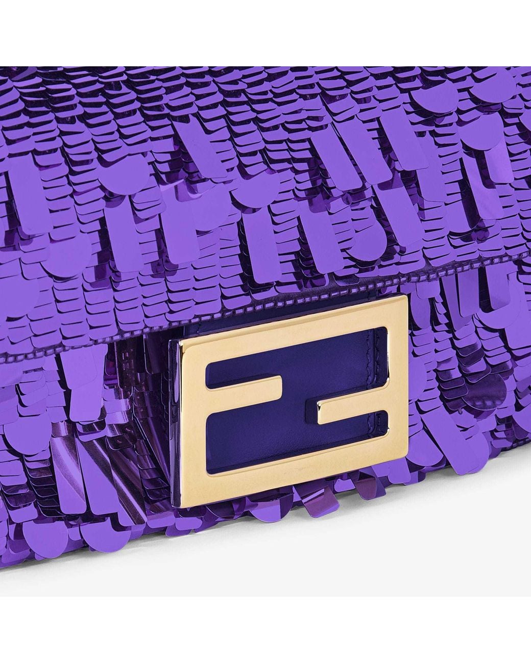 Fendi Purple Bag Embroidered With Sequins