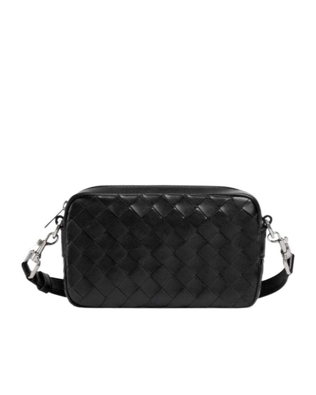 Bottega Veneta Black Intrecciato Mini Camera Bag for men