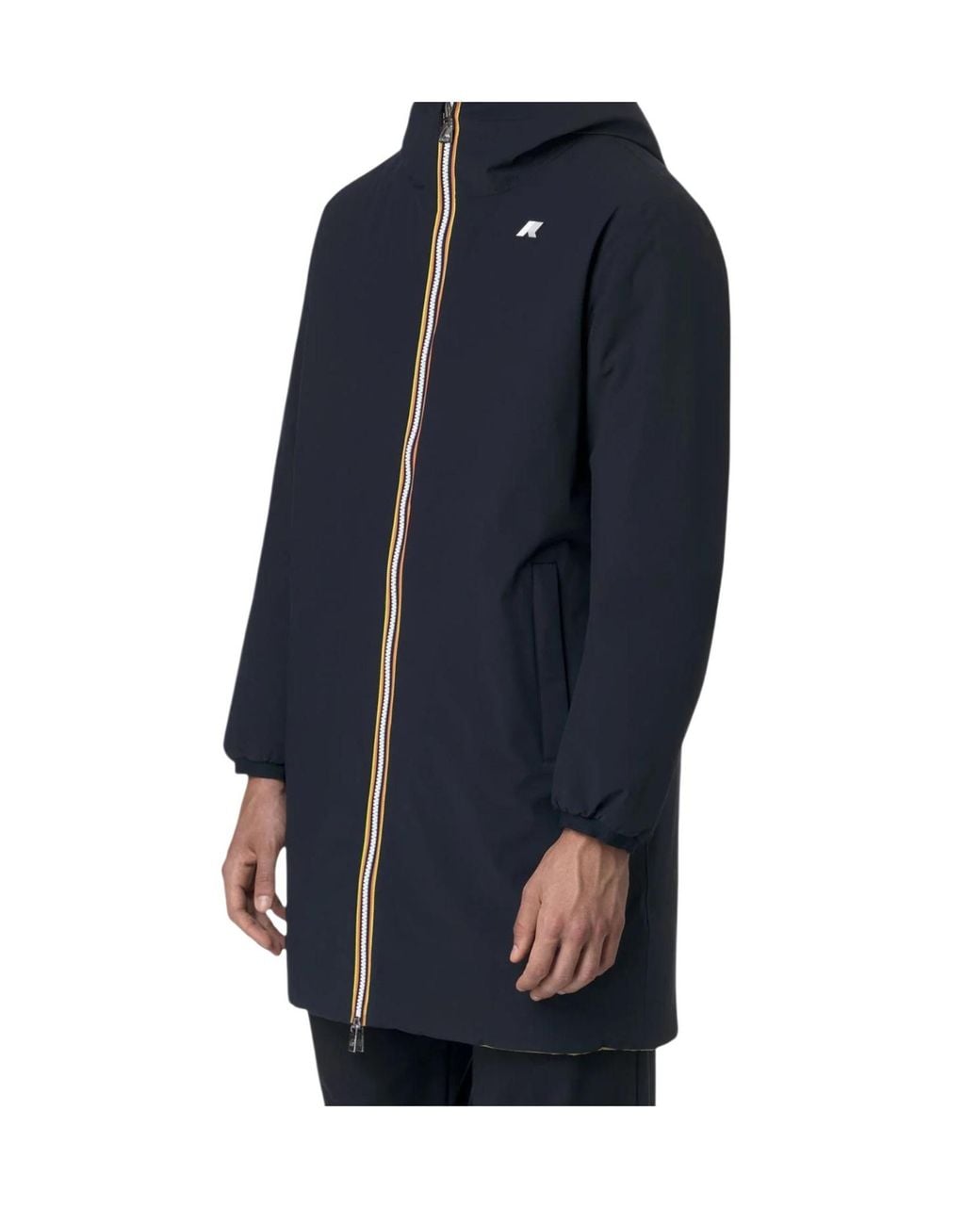 K-Way Blue Jacob St Reversible Hooded Coat for men