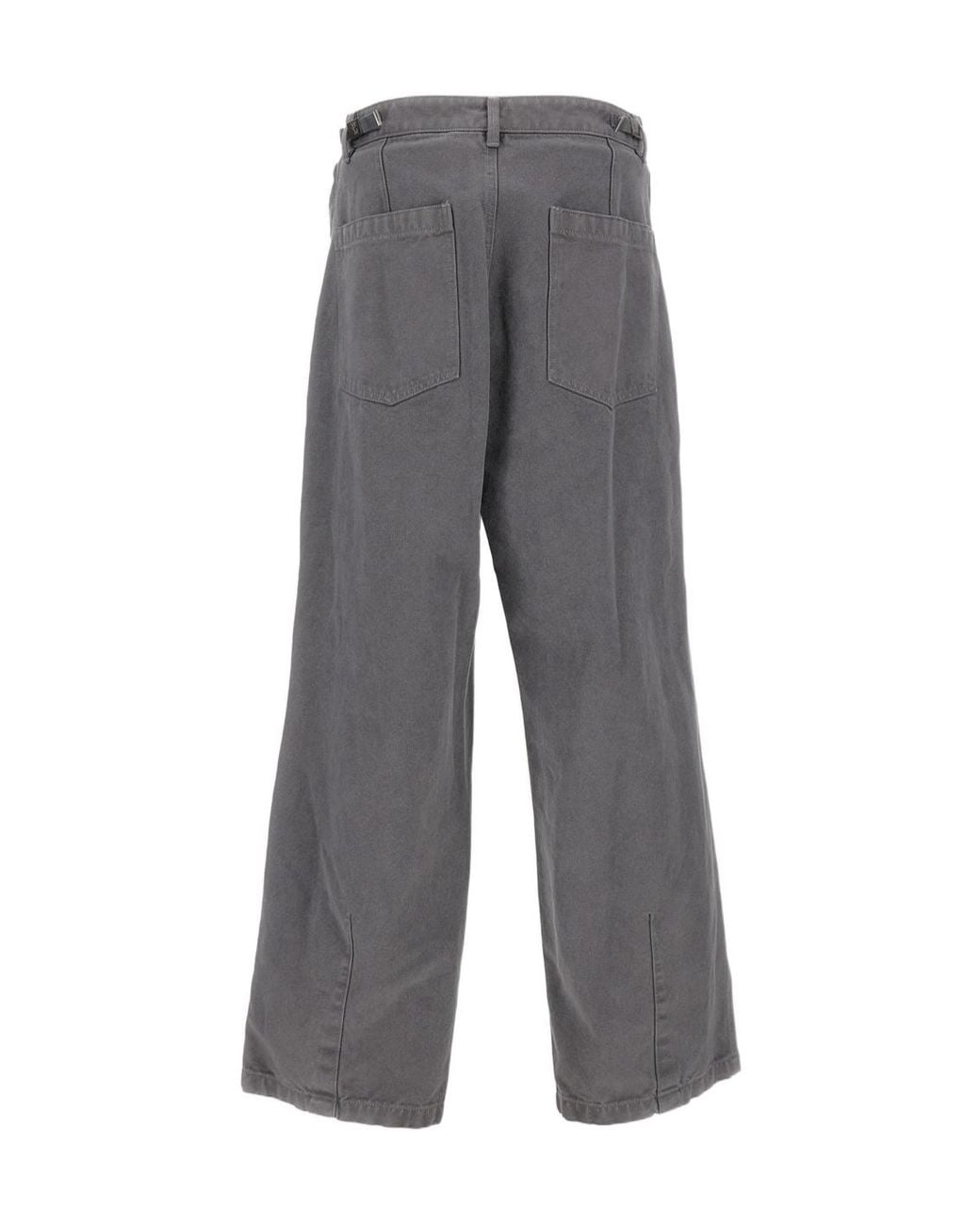 Wooyoungmi Gray Belted Straight-Leg Pants for men