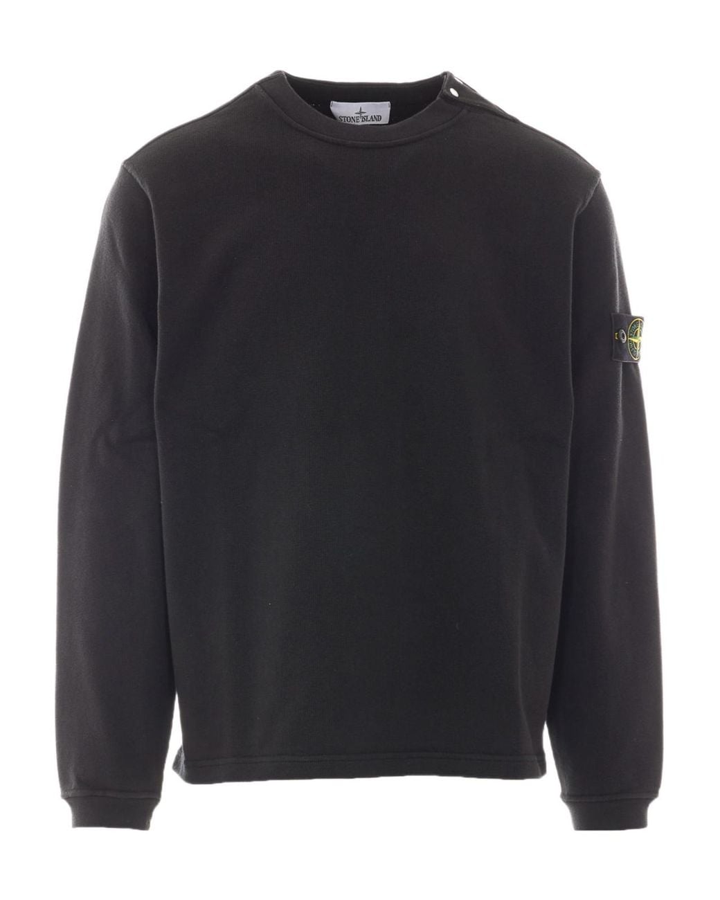 Stone Island Blue Patch Crewneck Sweatshirt for men