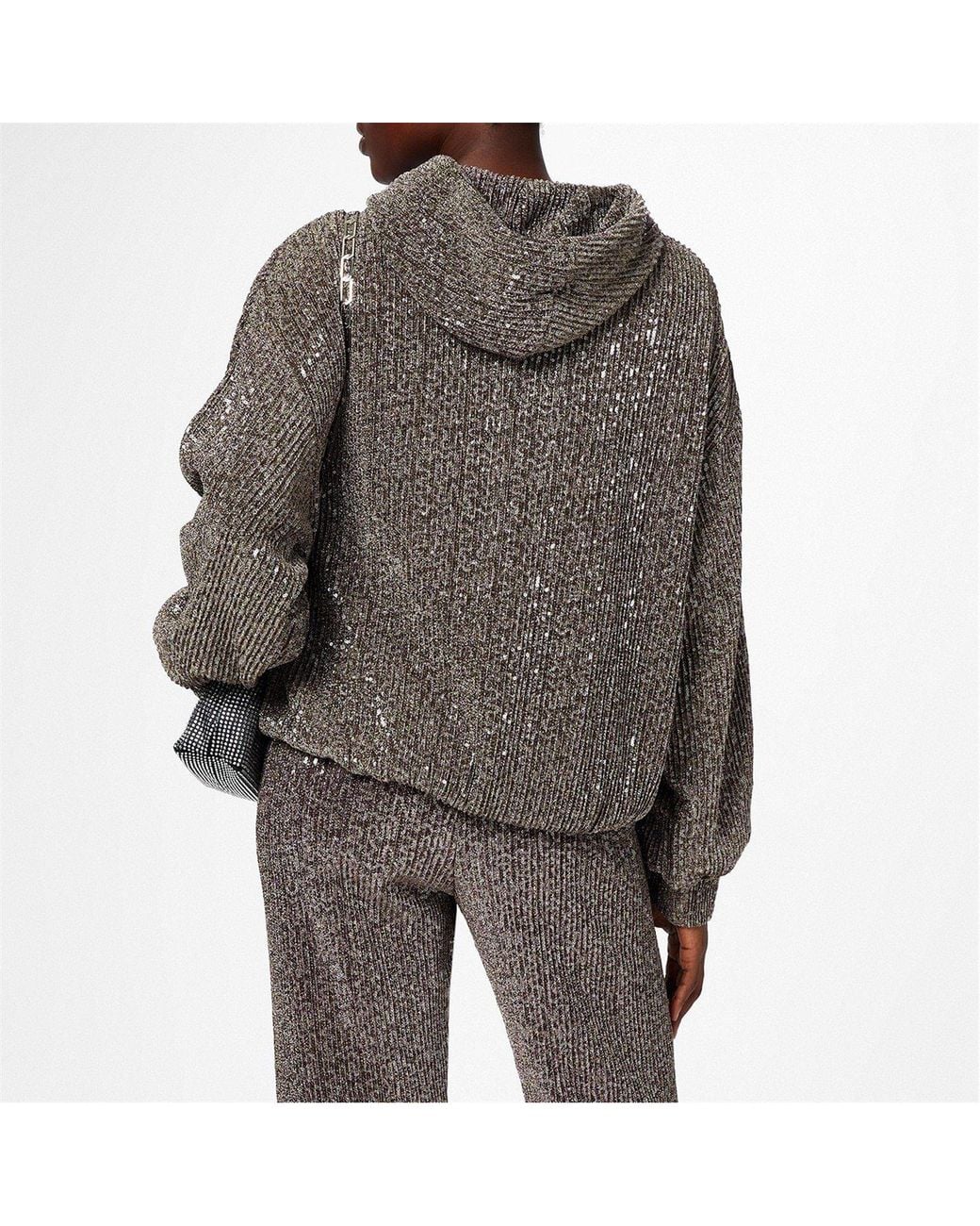 Stine Goya Gray Sequined Hoodie