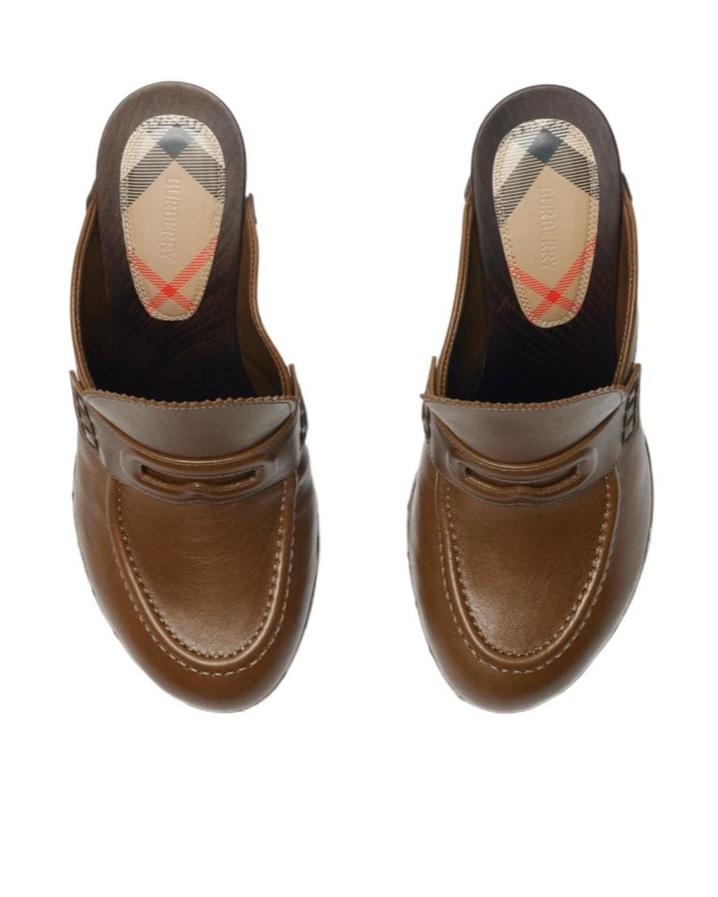 Burberry Brown Potter Stud Embellished Slip-On Mules