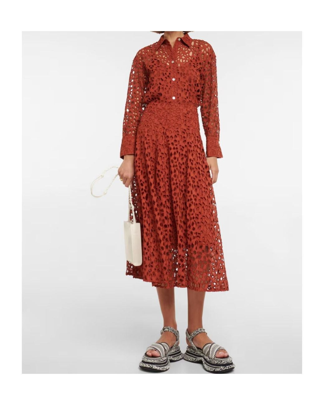 Vince Embroidered Lace Shirt