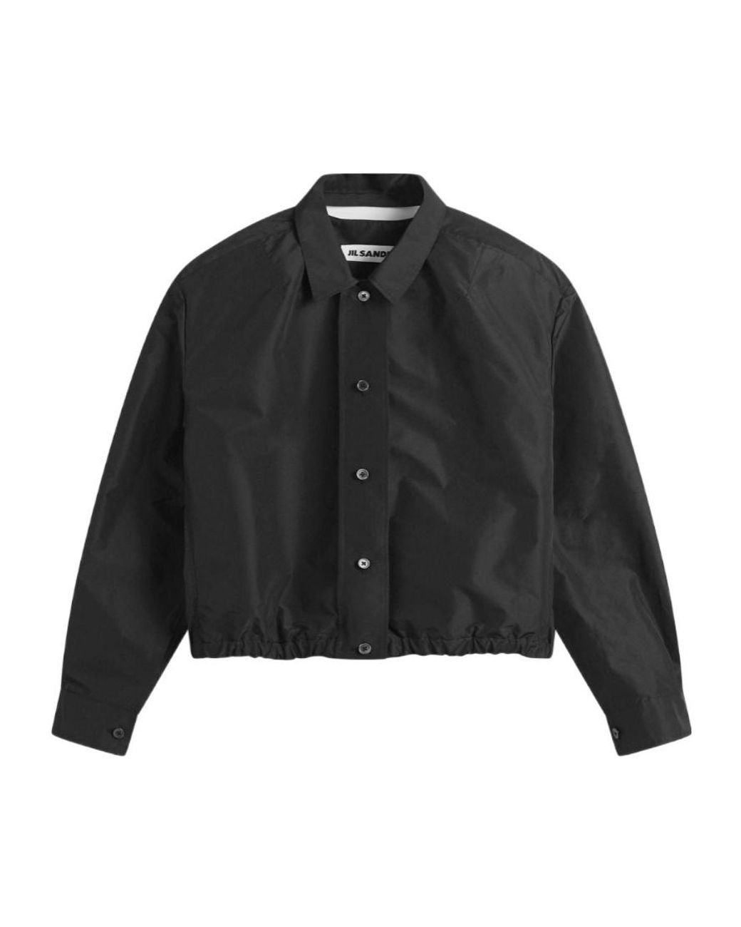 Jil Sander Black Elasticated-Hem Jacket