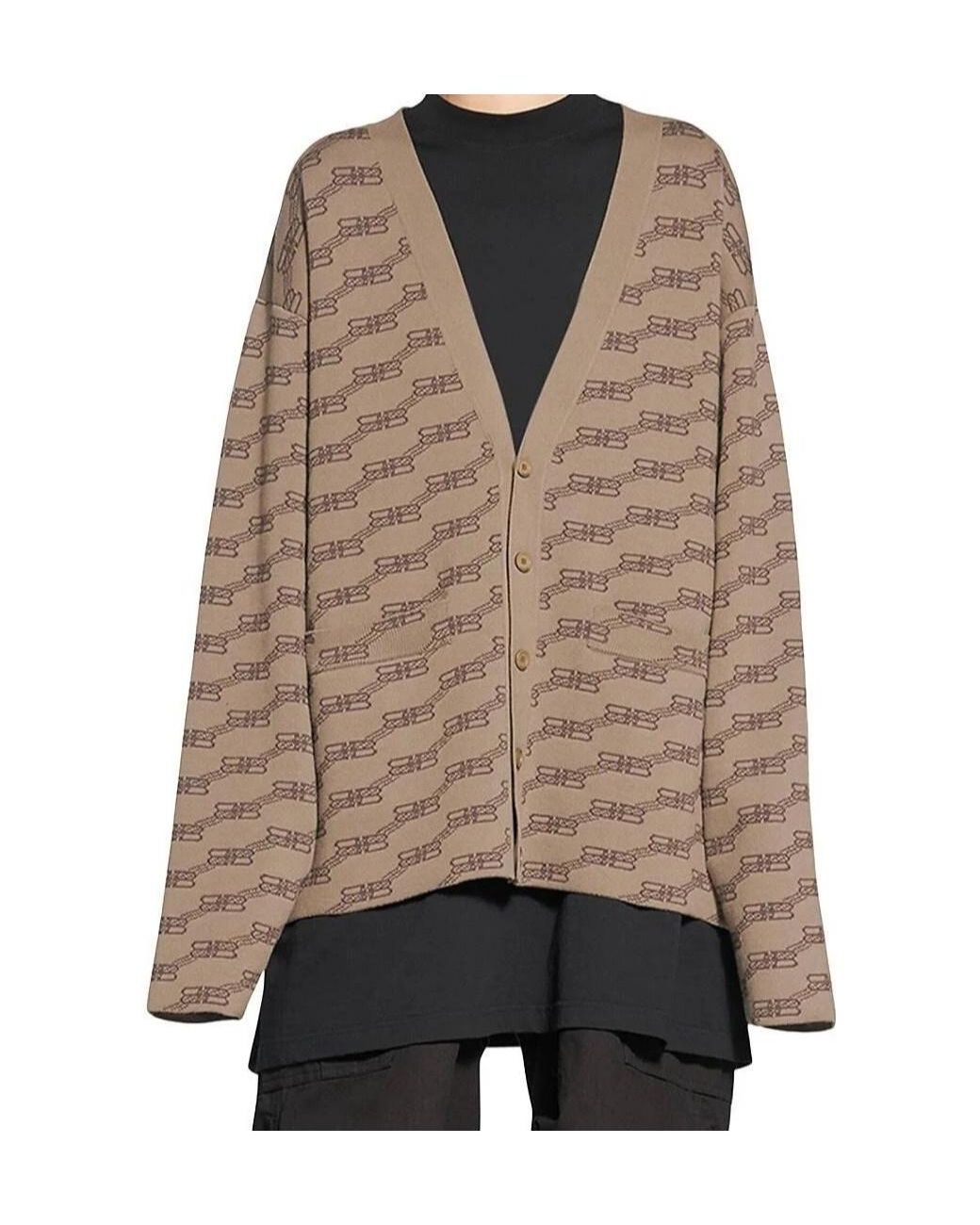 Balenciaga Brown Long-Sleeved Casual Jacket