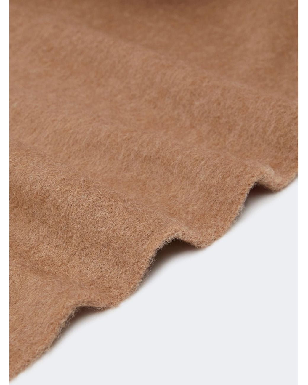 Max Mara Natural Fringed Logo-Embroidered Scarf