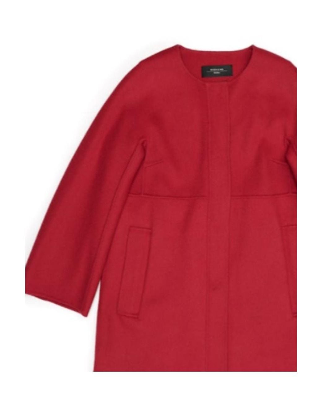 Weekend by Maxmara Red Round-Neck Coat