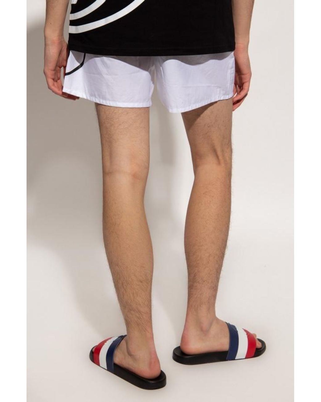 Moschino White Logo Detail Shorts for men