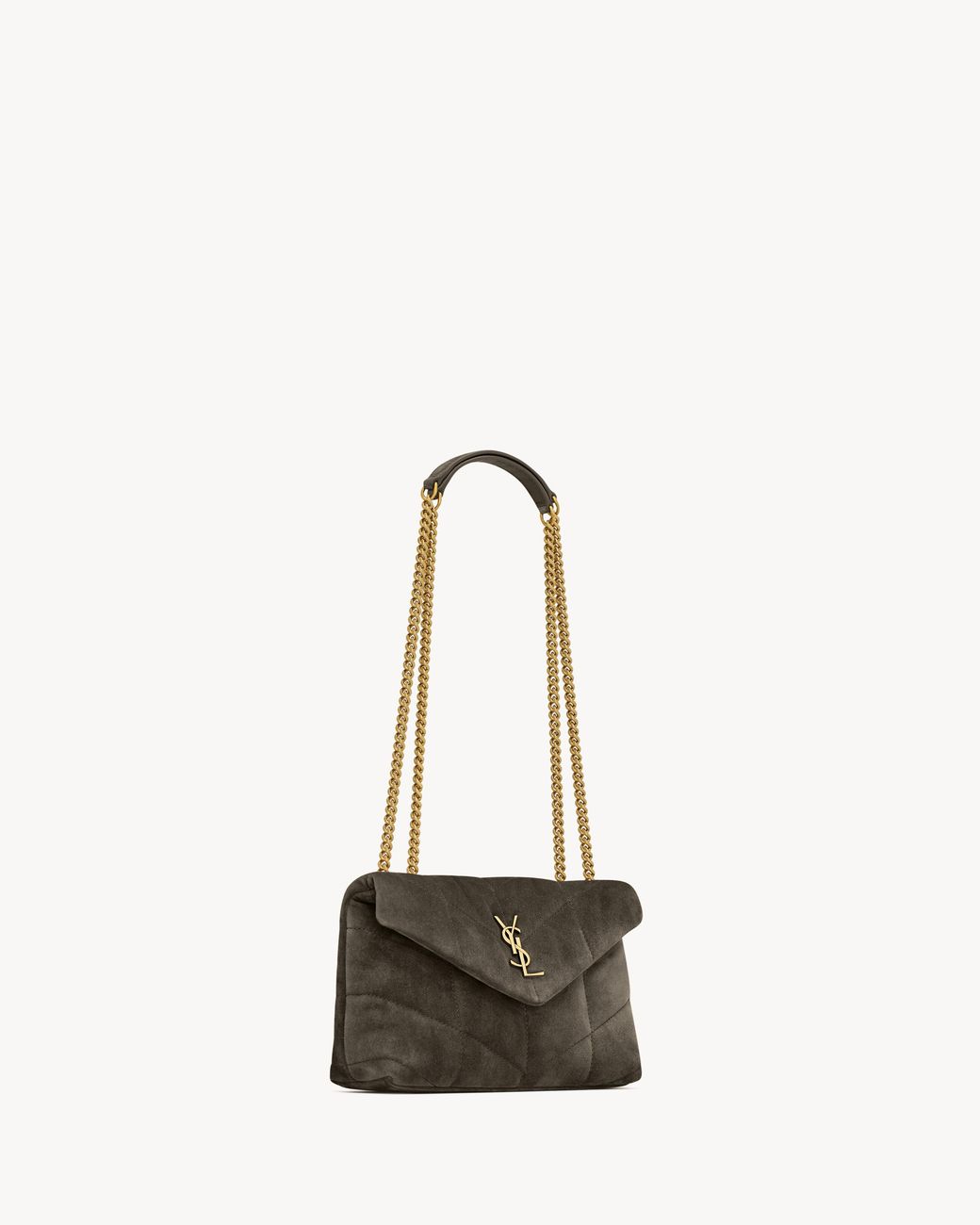 Saint Laurent White Loulou Toy Puffer Shoulder Bag