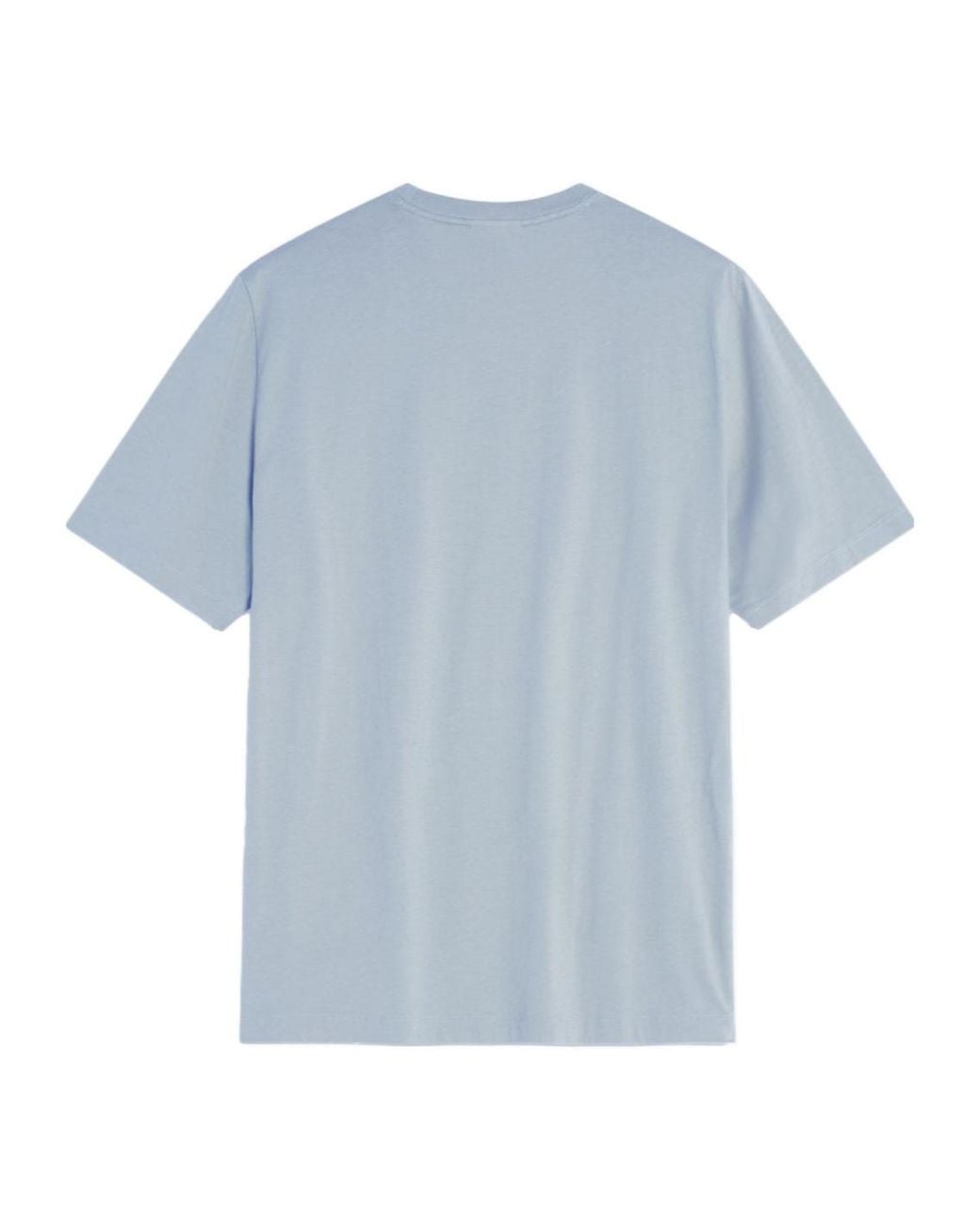 Maison Kitsuné Blue Maison Kitsuné Fox Head Patch Crewneck T-Shirt for men