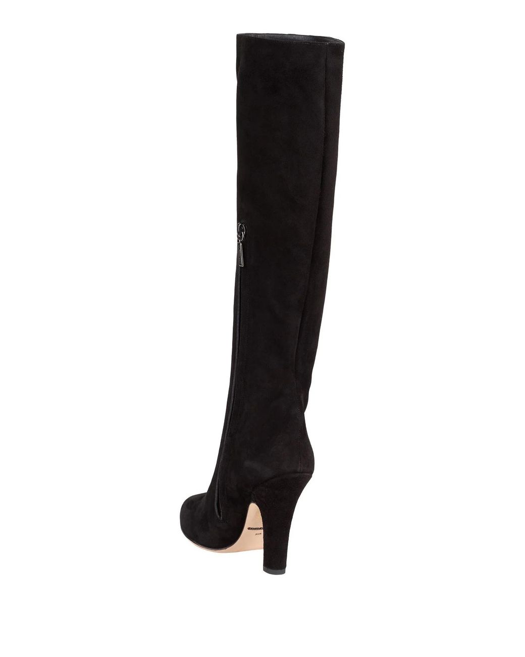 Dolce & Gabbana Black Minimalist Round-Toe Leather Boots