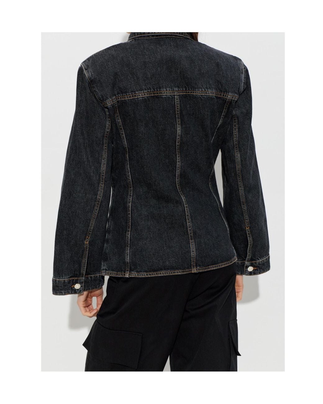 IRO Black Long-Sleeved Denim Jacket