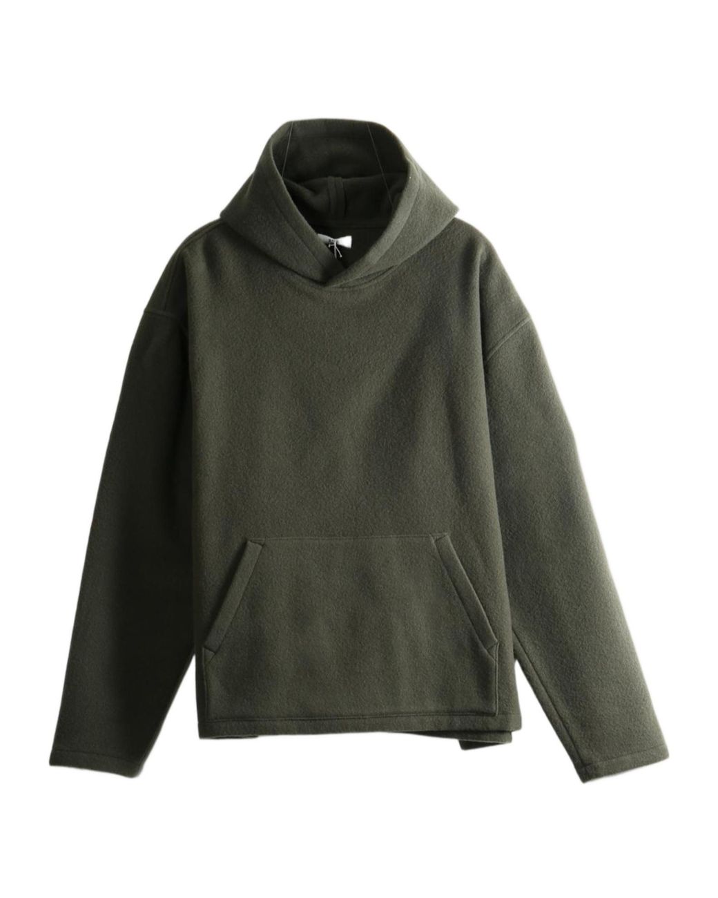 Rier Green Drop-Shoulder Long-Sleeved Hoodie for men