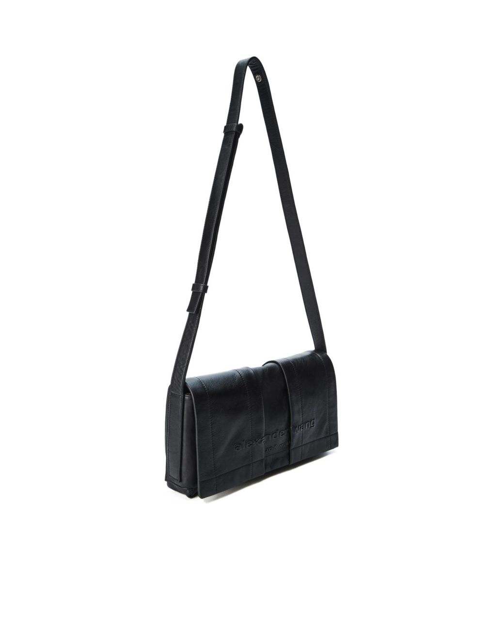 Alexander Wang Black Pack Flap Medium Crossbody Bag