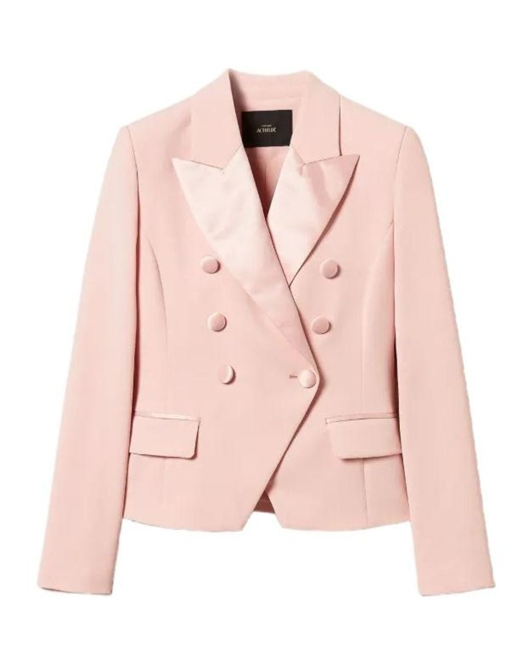 Twinset Pink Double-Breasted Blazer