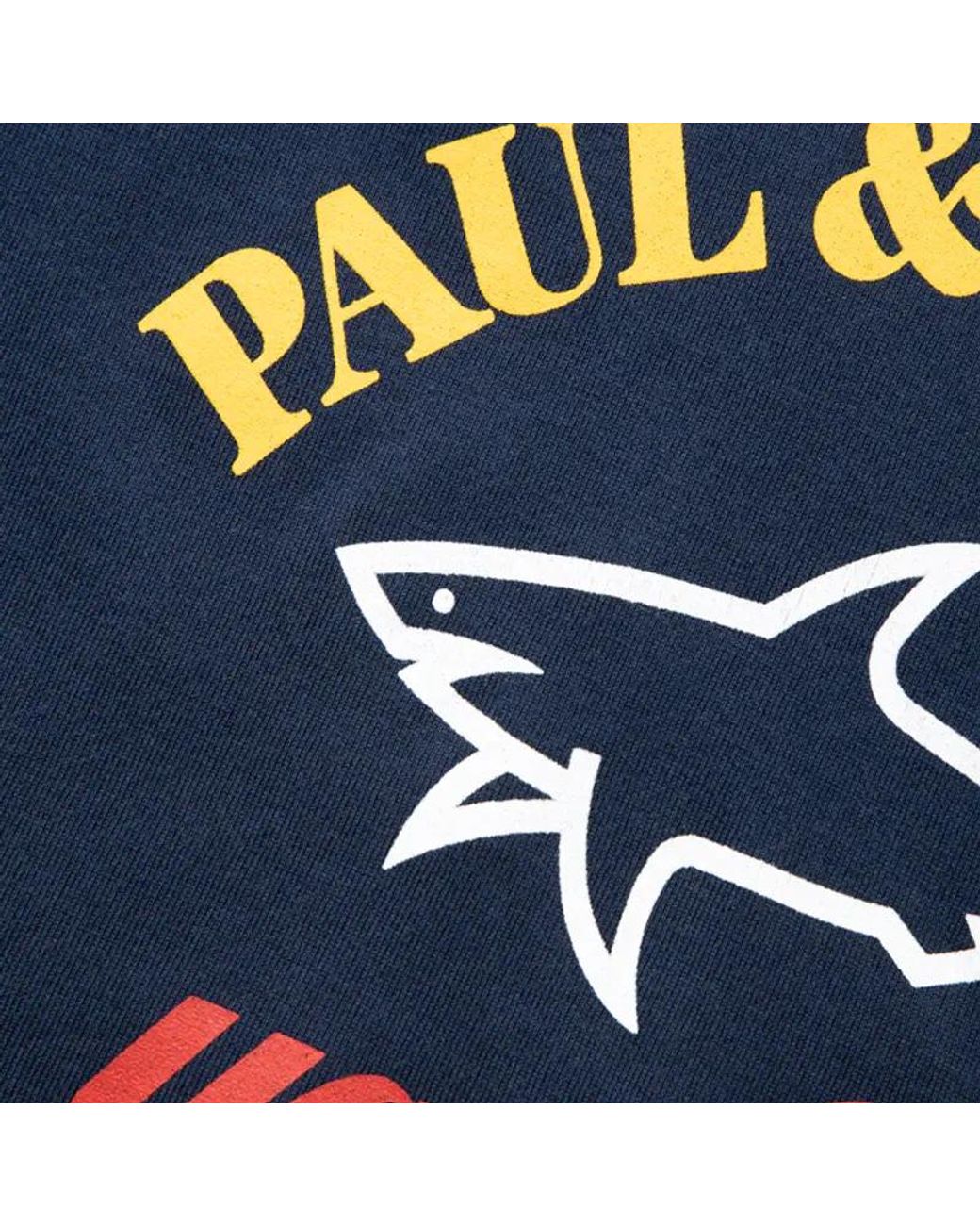 Paul & Shark Blue Logo Details T-Shirt for men
