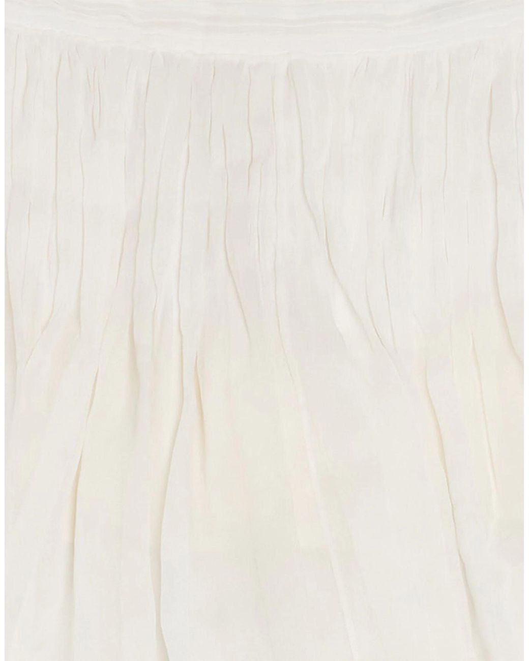 Chloé White Minimalist Chiffon Pleated Skirt