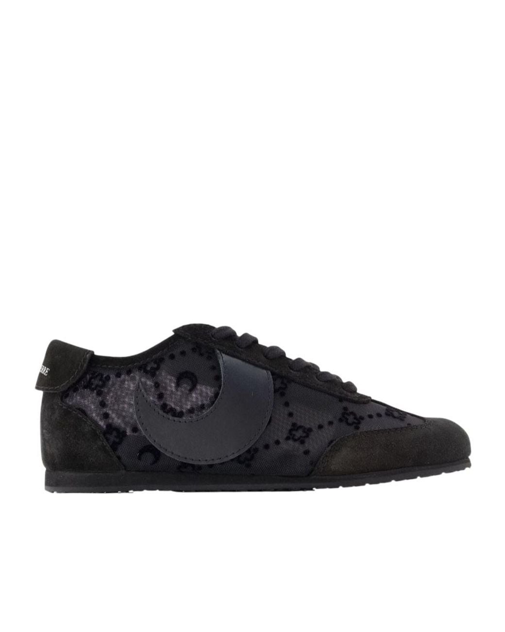 MARINE SERRE Black Astra Patterned Low-Top Sneakers