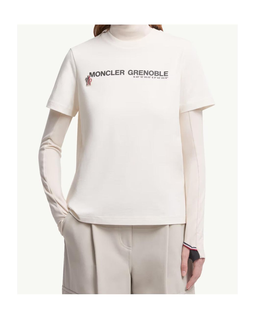 Moncler White Grenoble Logo-Printed Crewneck T-Shirt