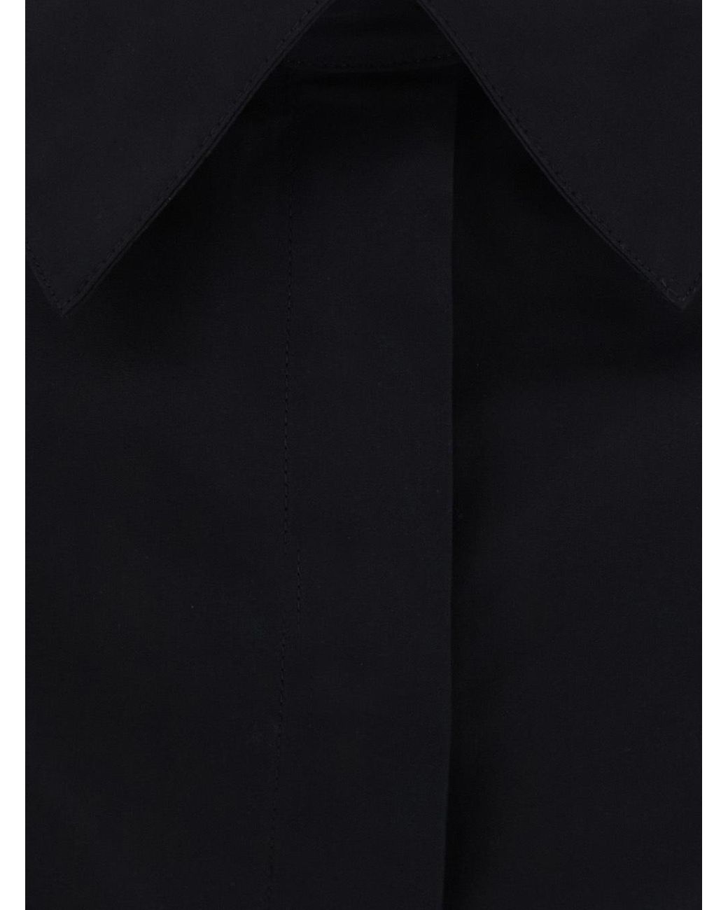 Alaïa Blue Alaïa A-Line Poplin Shirt Dress