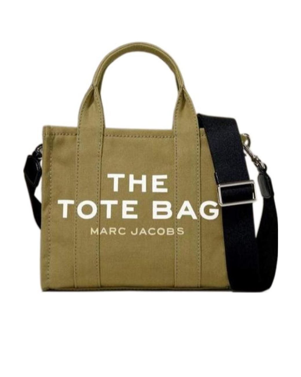 Marc Jacobs Green Logo Printed Zip-Up Small Tote Bag