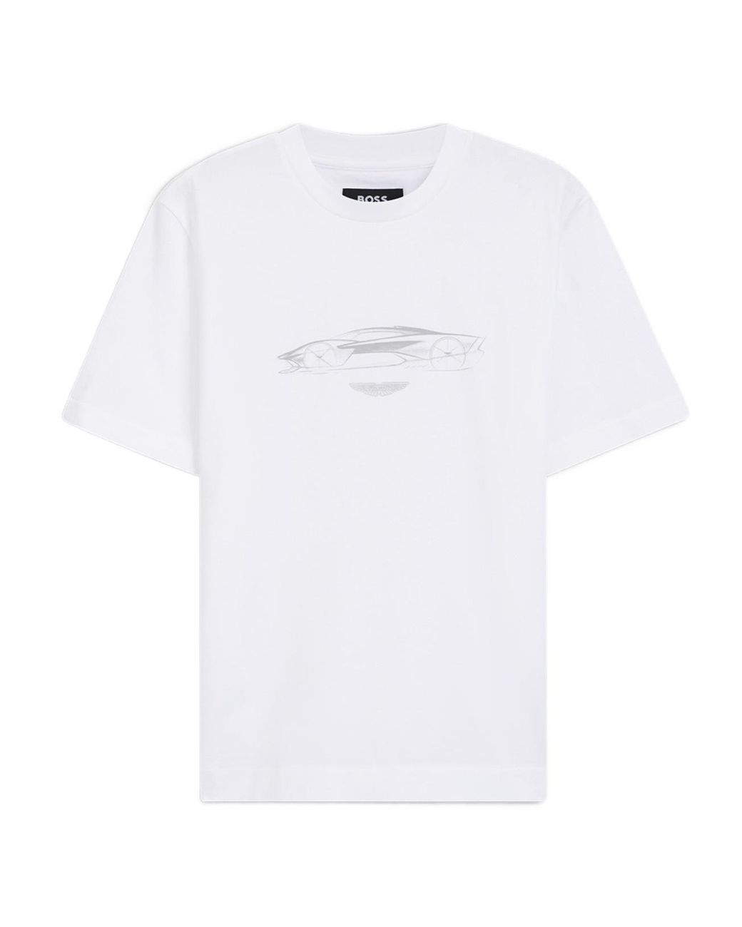 Boss White X Aston Martin C-Taut Graphic-Print T-Shirt for men
