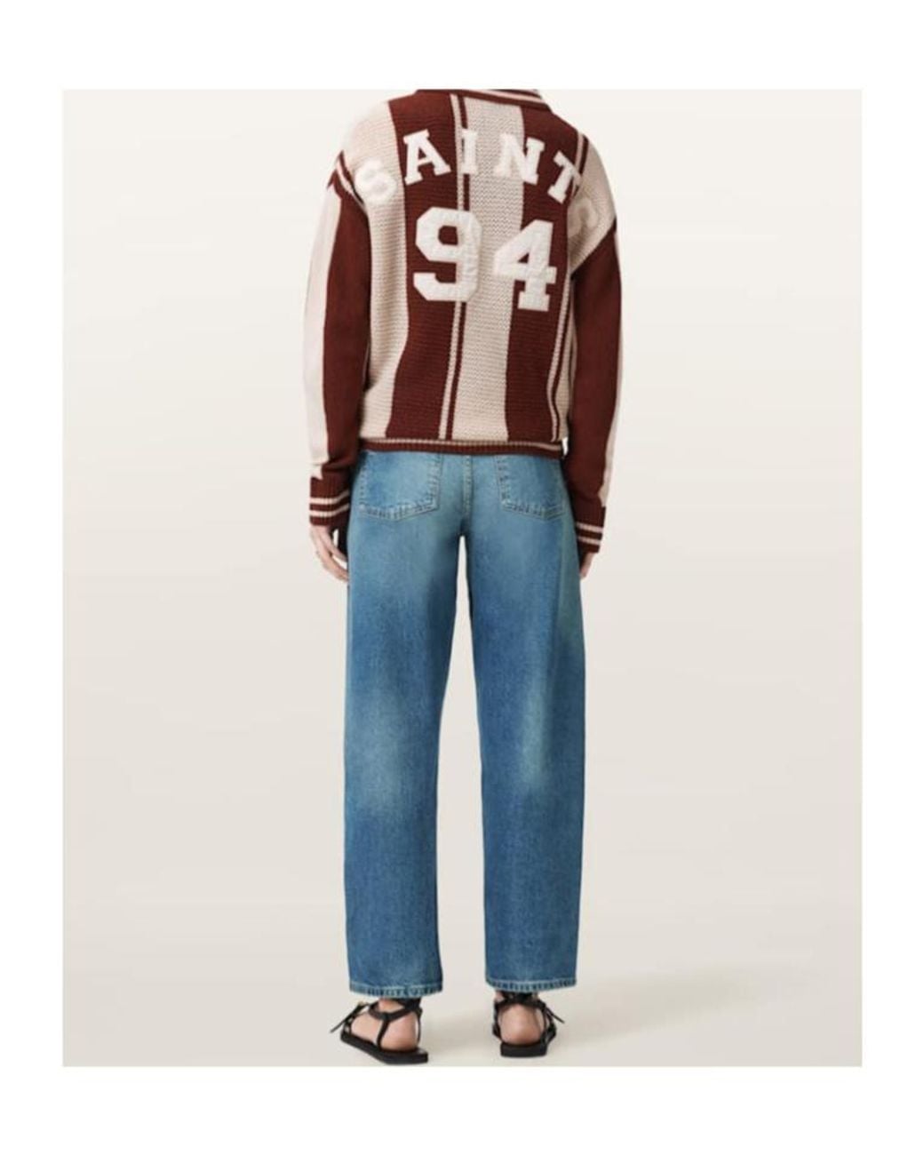 AllSaints Blue Sadie Barrel Leg Denim Jeans