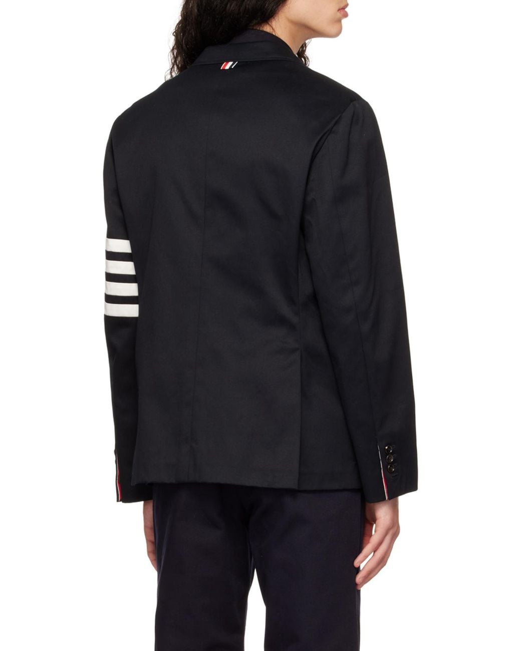 Thom Browne Blue Bar Stripe Single-Breasted Blazer for men