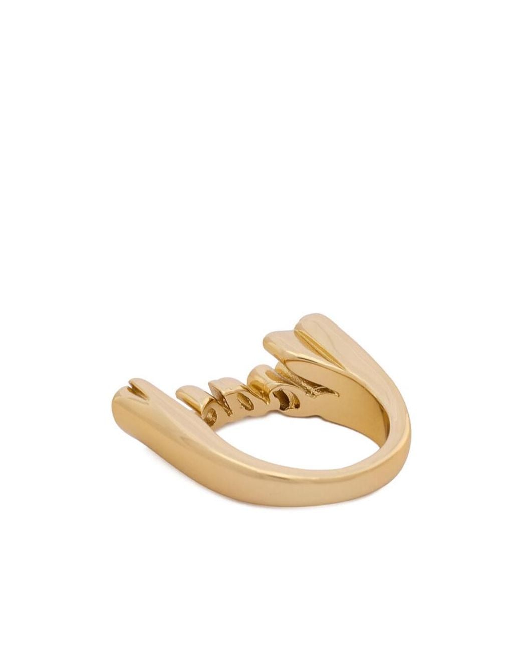 COACH Metallic Logo Detail Ring