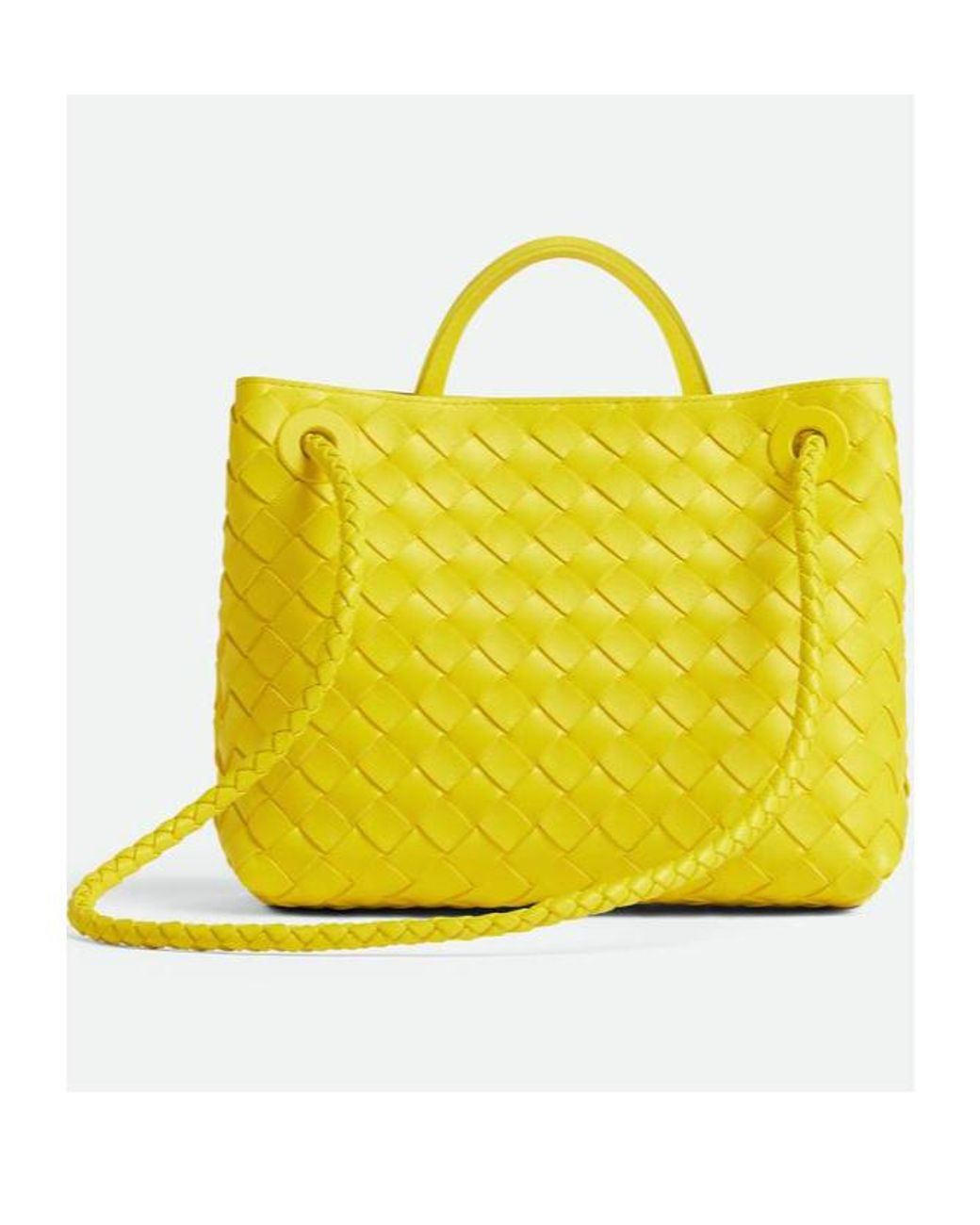 Bottega Veneta Yellow Andiamo Small Tote Bag