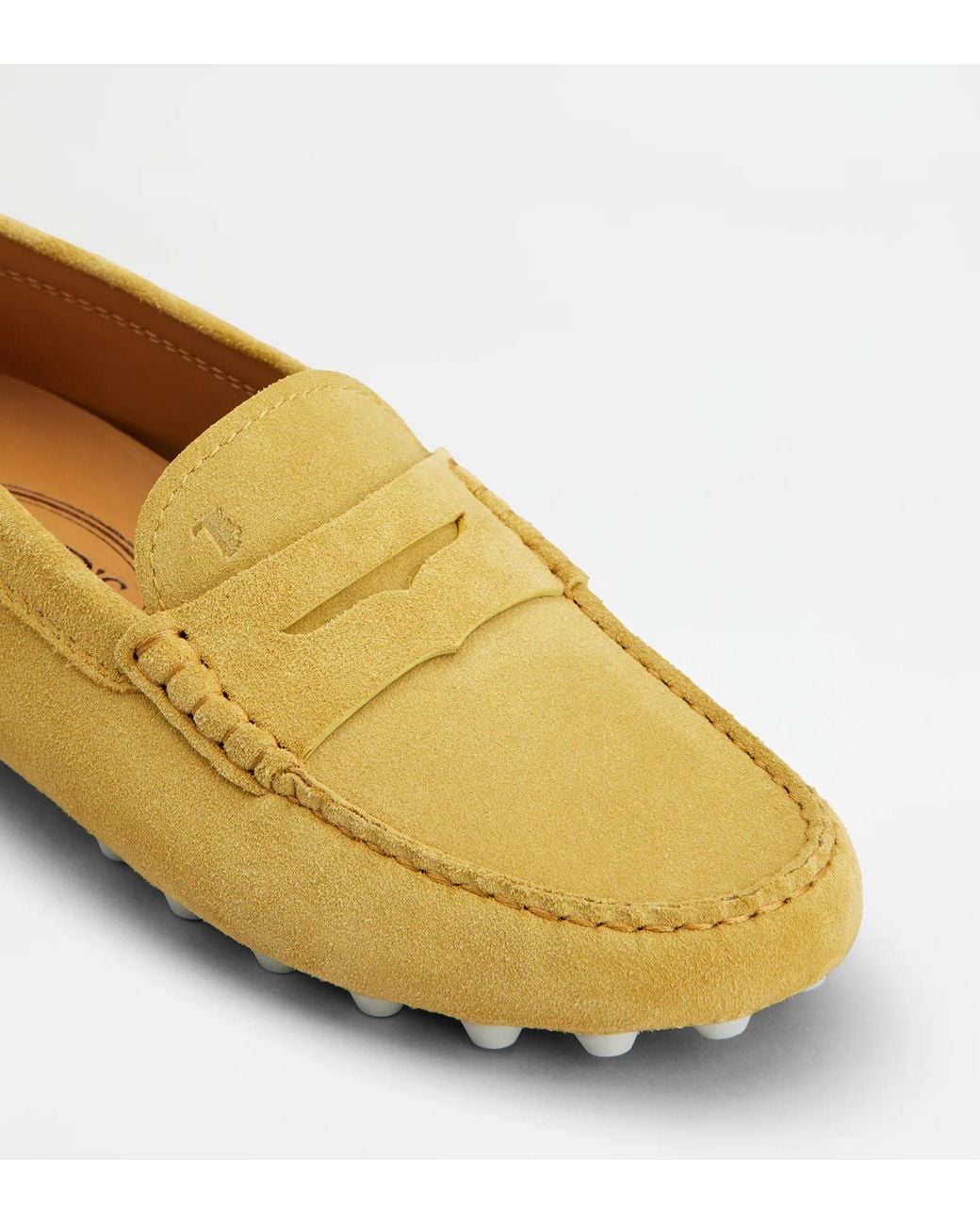 Tod's Yellow Gommino Bubble Loafers
