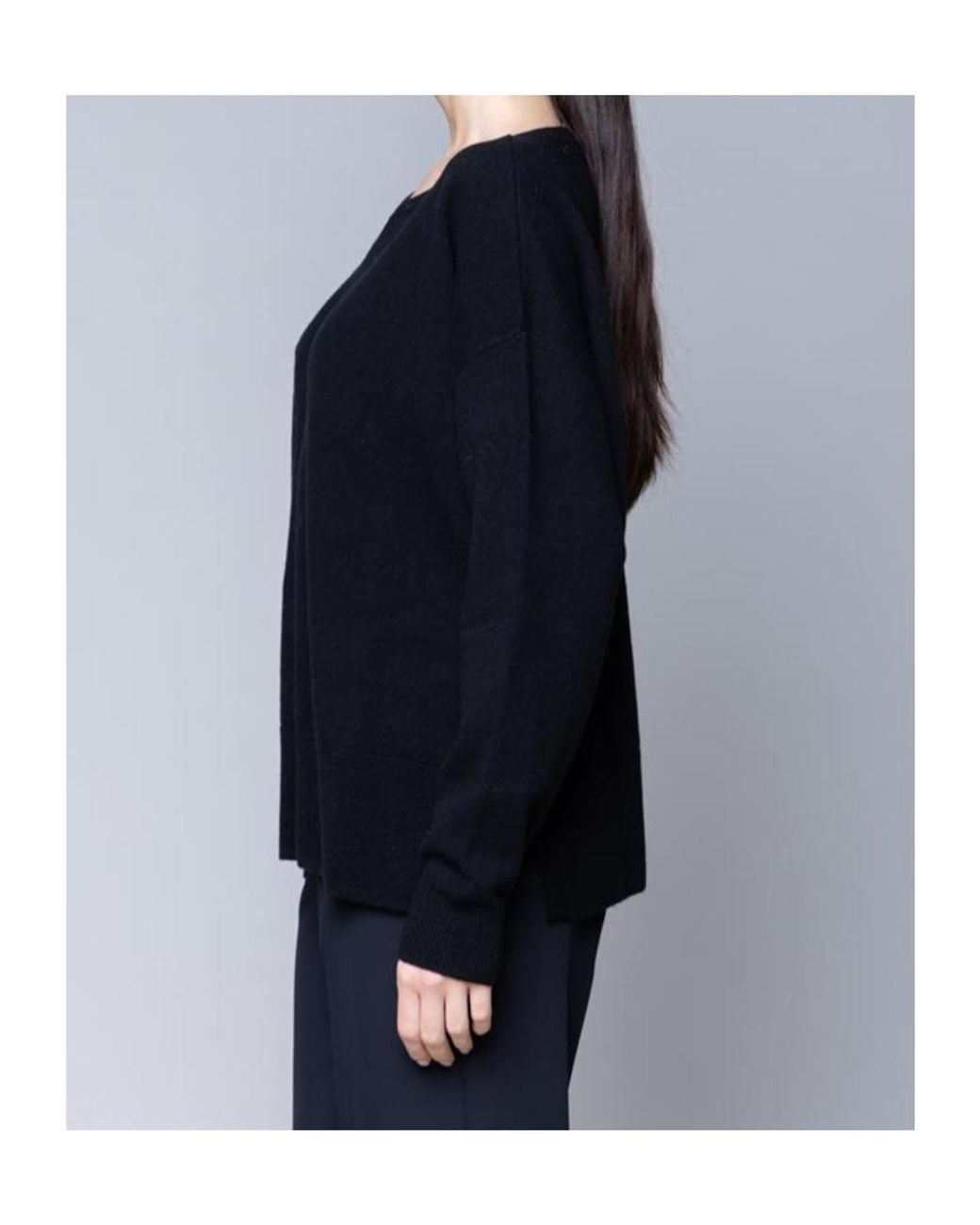 Kaos Black Boat Neck Sweater
