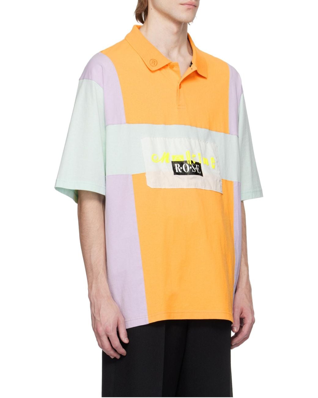 Martine Rose Gray Oversized Panelled Polo for men